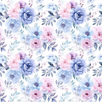 0,90 Restmeter Little Cut Girl Blue Flowers